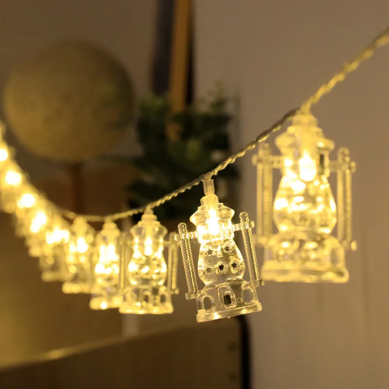 1PCLED Palace Lantern Ramadan Atmosphere Room Decoration Light Romantic Creative Luminous Light String Flashing Light