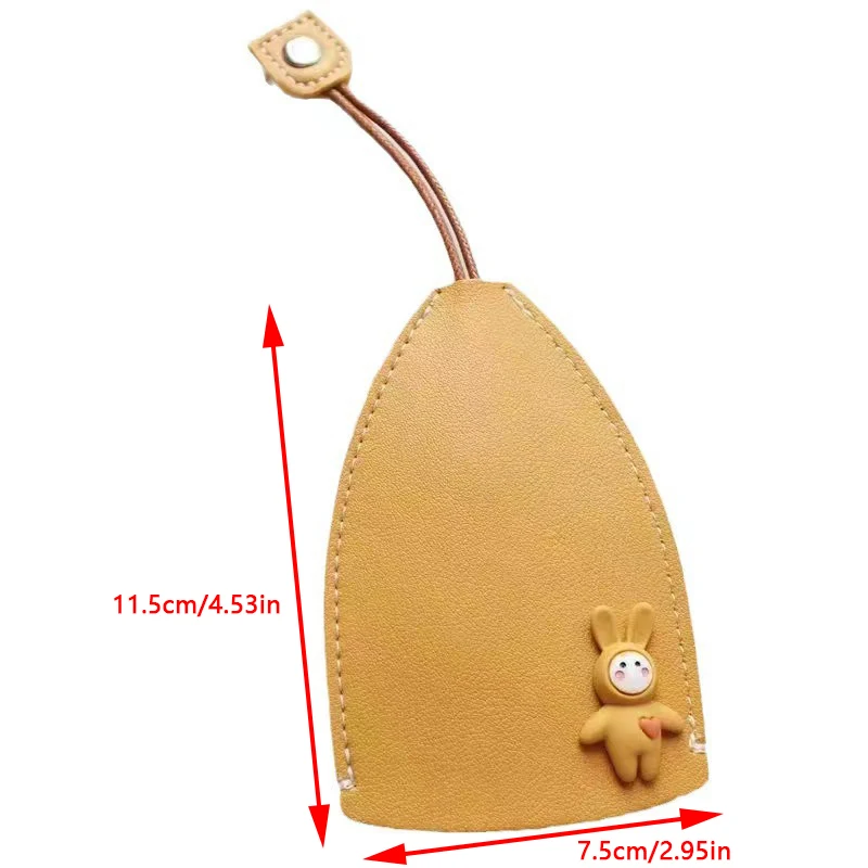Милый креативный выдвижной чехол для ключей, мультяшное животное, искусственная кожа, держатель для автомобильных ключей, большая емкость, чехол для ключей, искусственная кожа