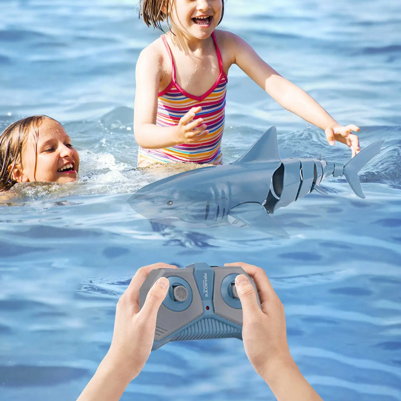 60 X 60cm Remote Control Toys For Boys Kids 1:18 Scale High Simulation For Pool Fish Toys With Light & Spray Water Function For