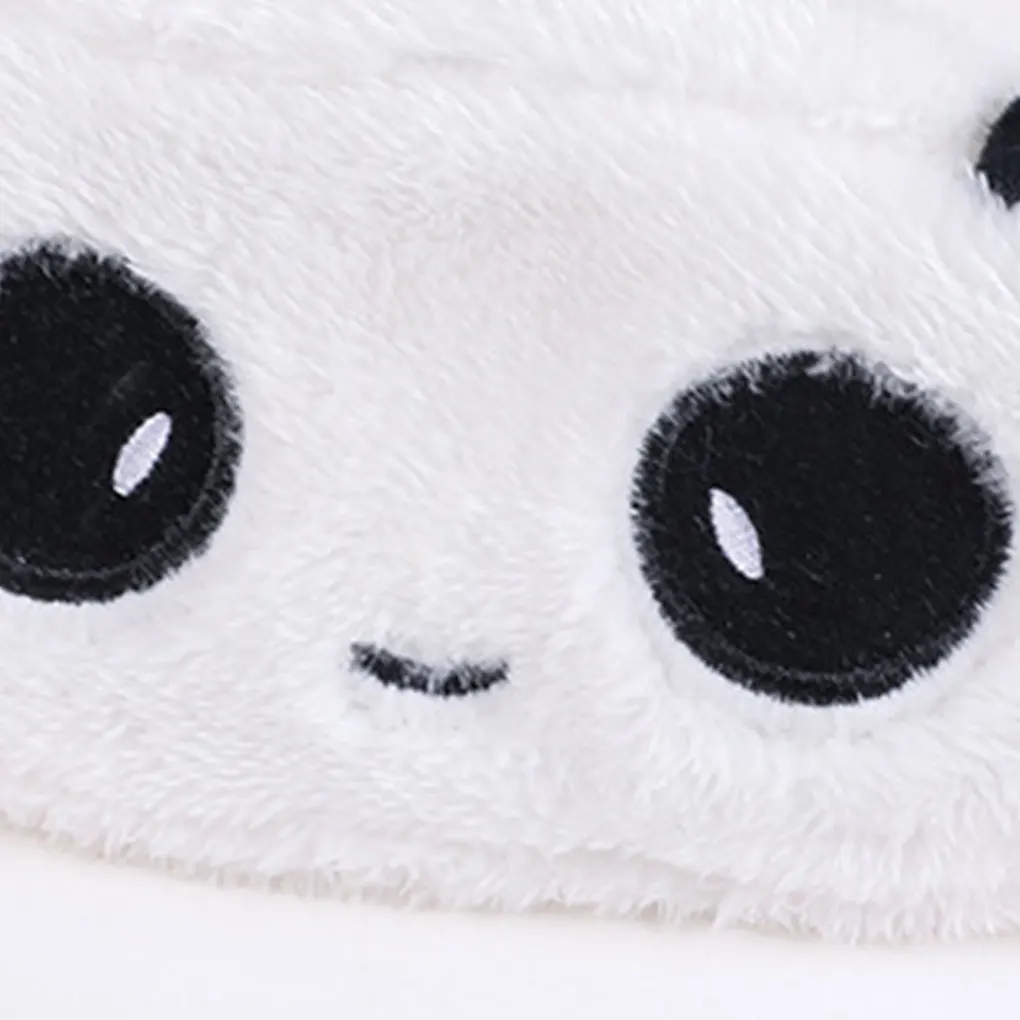 Estojo multifuncional branco dos desenhos animados, Panda bonito, ampla aplicação, macio