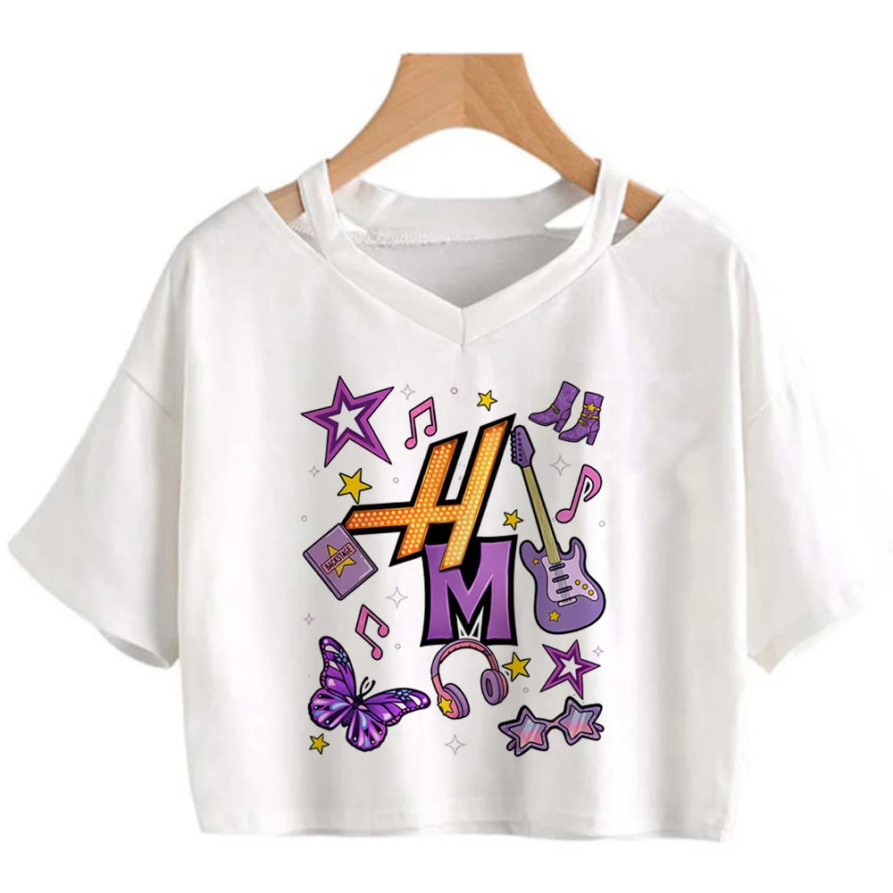 Hannah Montana cropped top teen korean fashion y2k japanese clearance sales japan shirt summer gothic anime party jojifuku