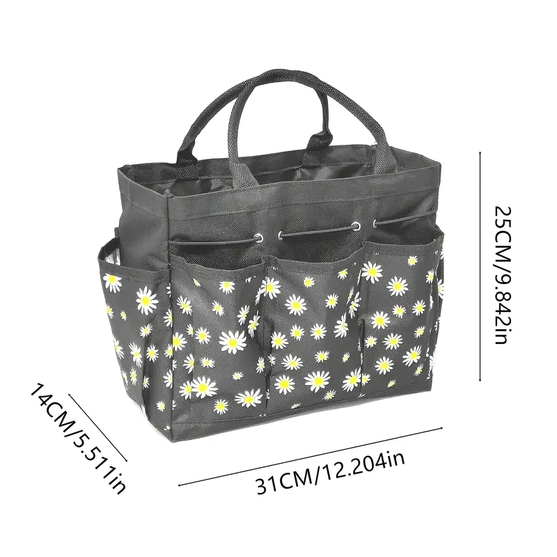 Borsa portaoggetti per attrezzi da giardino Borsa organizer per attrezzi di grande capacità in tessuto Oxford 600D con tasche multiple per lavori di giardinaggio in giardino