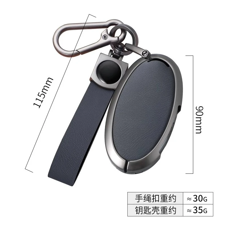 

For Hyundai Sonata 11 / IONIQ 6 / Elantra N Smart Key Cover – Premium Alloy + Suede Leather Case (Custom Fit)
