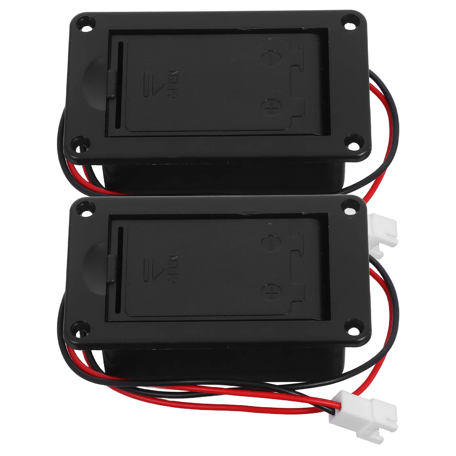 

2pcs Guitar Pickup Box For Bass Acoustic With 2-Pin Wire Secure Fit Lightweight Easy Replacement Accessory Parts