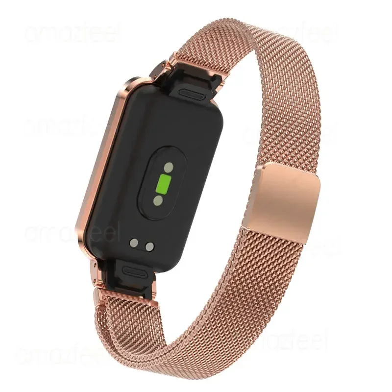 สายคล้องโลหะสําหรับ Redmi Smart Band Pro สร้อยข้อมือแม่เหล็กสําหรับ redmiband pro สําหรับ Redmi Band Pro กรอบ