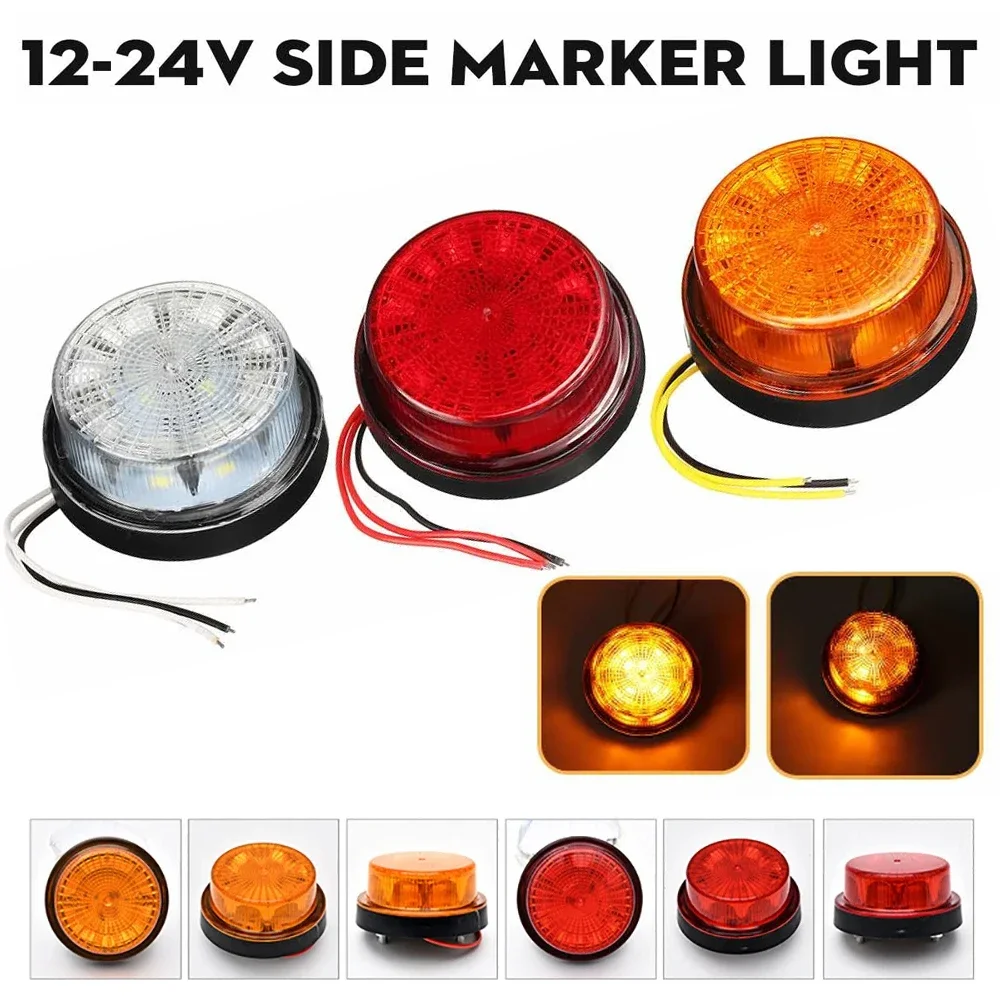 ATVOV Waterproof 12V 24V LED Flashing Light Strobe Emergency Alarm Lamp Rotary Roof  Side Marker Warning Signal Beacon Lamp