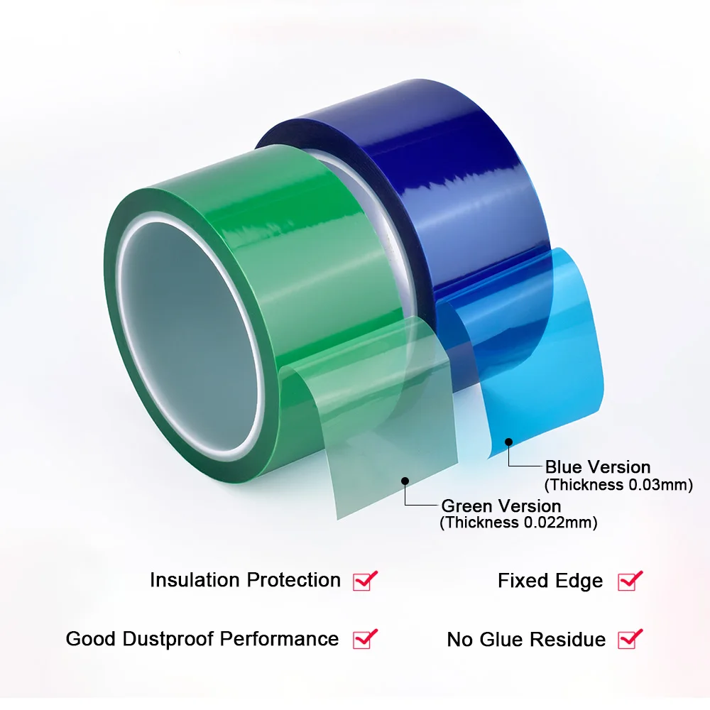 PET Adhesive Tape for Laser Head Lens Protection Dust Off Dust-Proof Lithium Battery Heat Resistant Insulation Protection Strong
