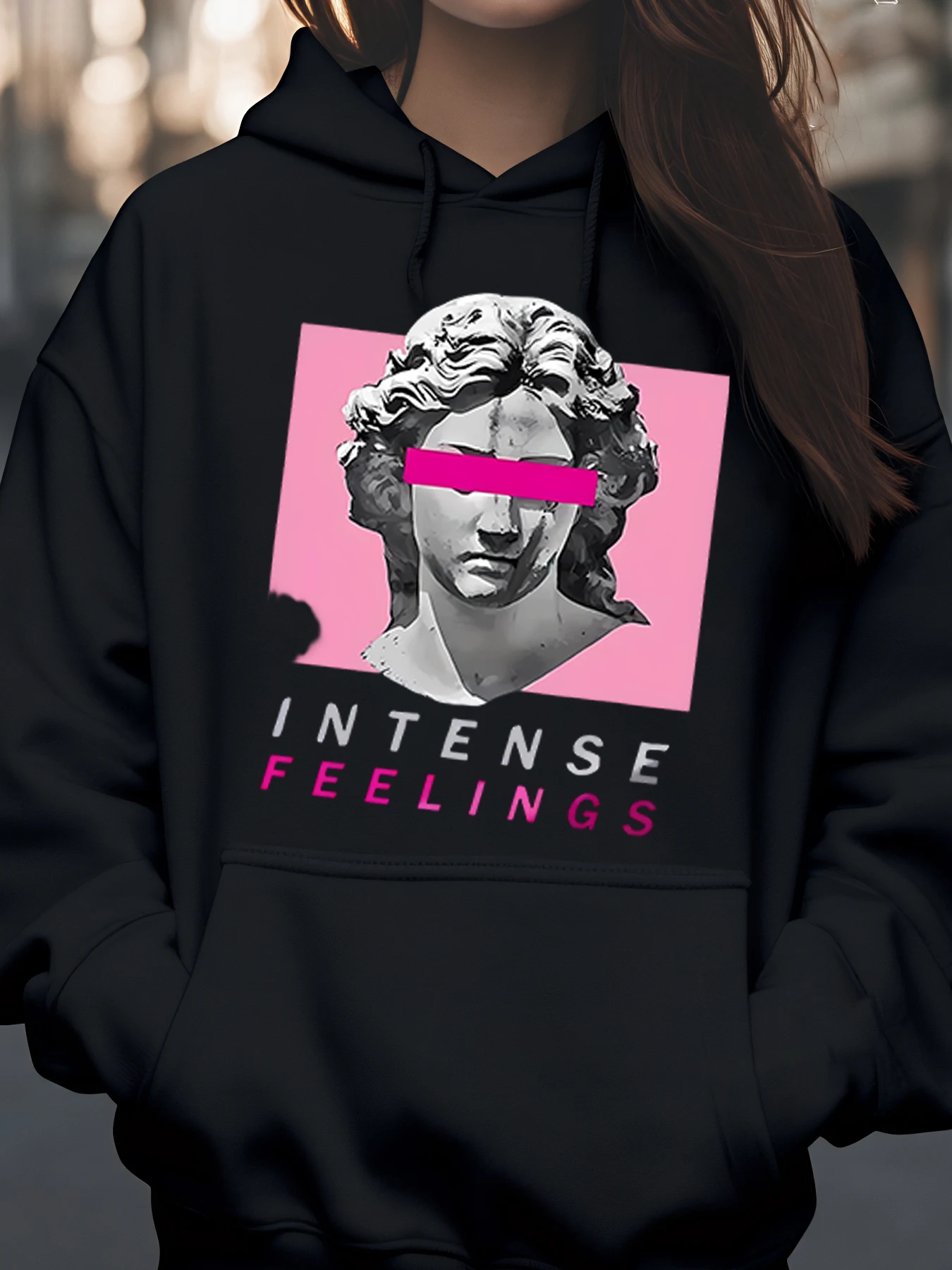 

Толстовка с принтом греческой статуи «Интенссивное ощущение», повседневная одежда на День святого Валентина, женская мода