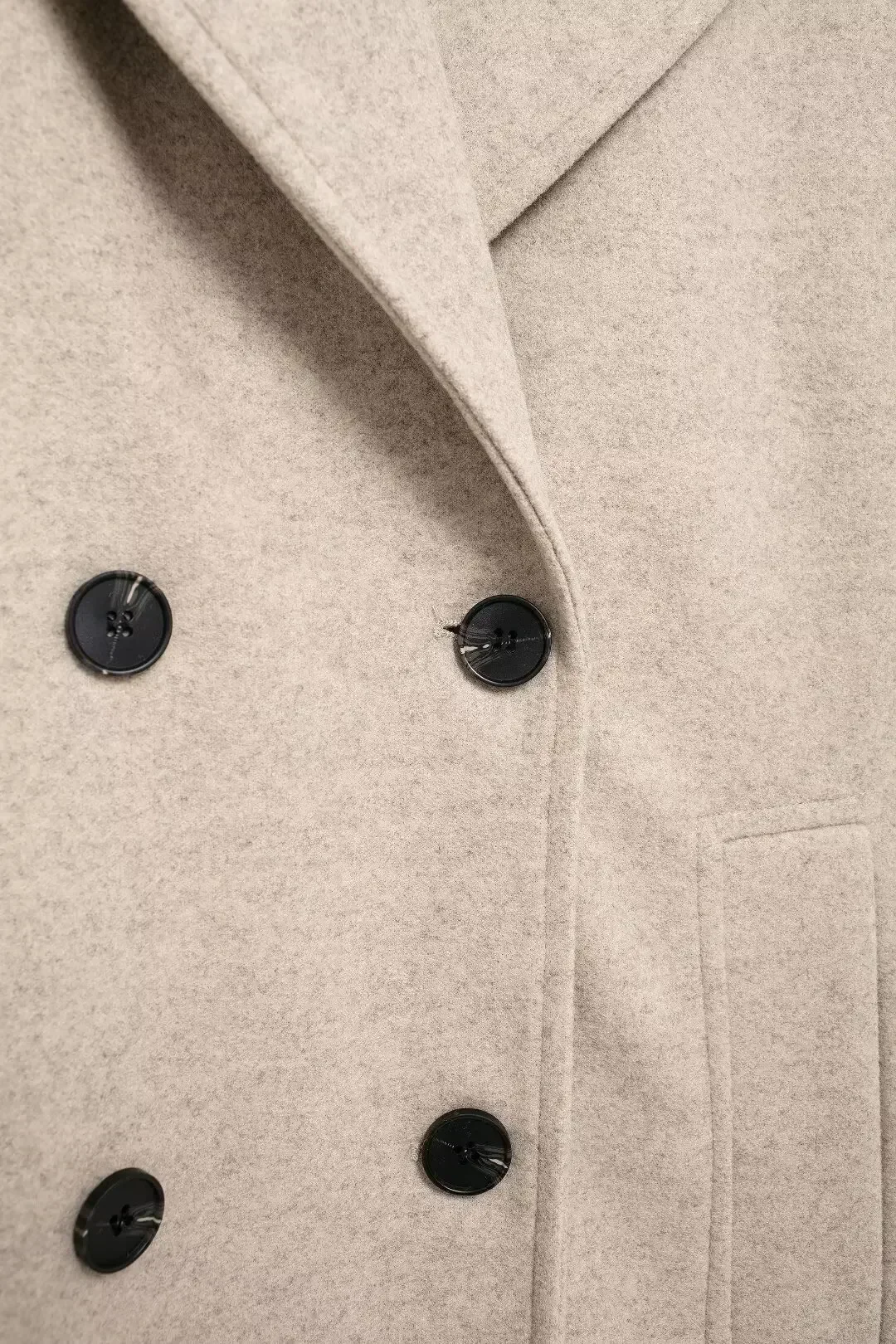 معطف نسائي فضفاض طويل الصدر ، معطف صوف ناعم ، جيب بأكمام طويلة عتيق ، توب أنيق ، موضة جديدة