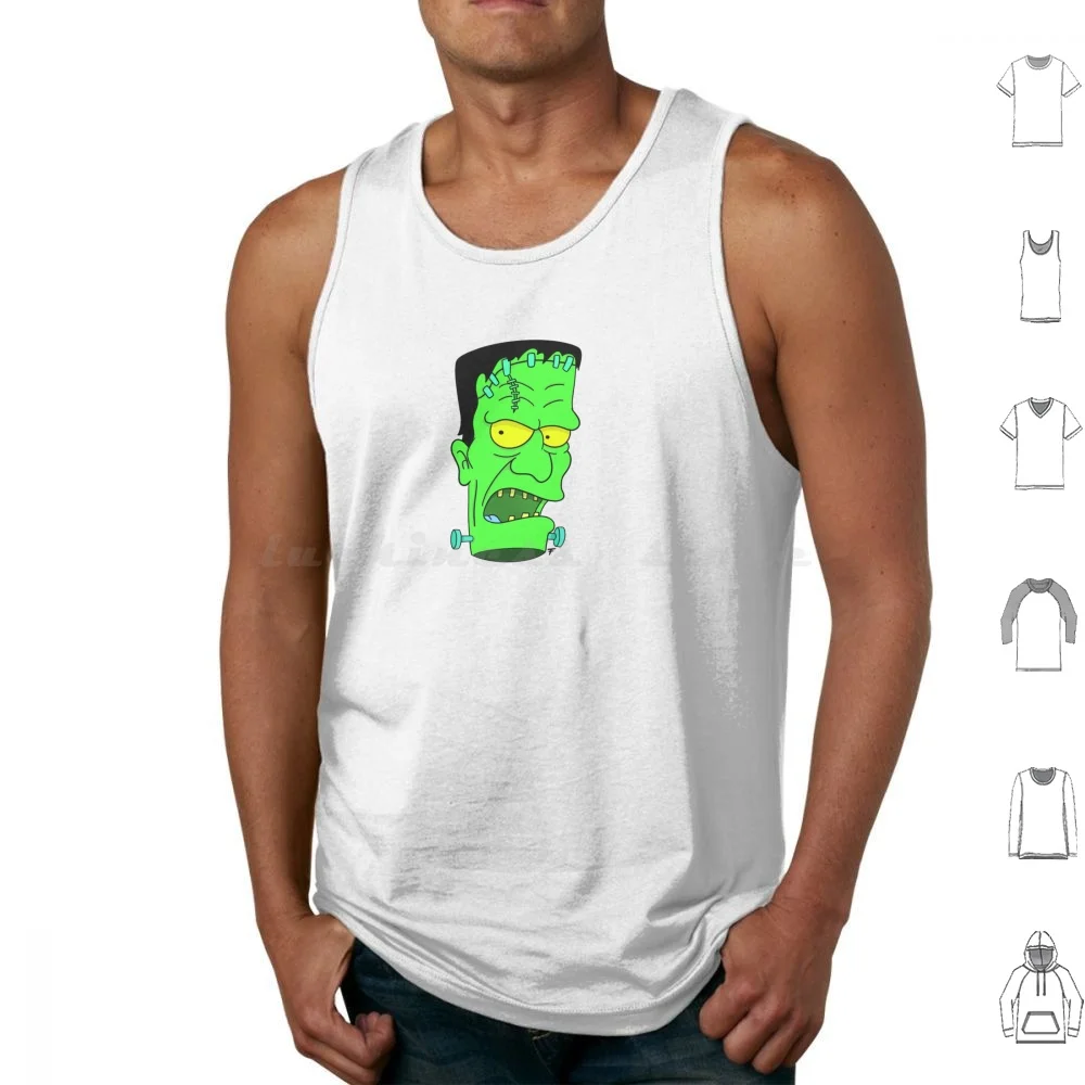 Frankie Stein Tank Tops Vest Sleeveless Monster Cute Cool Unique Halloween Frankenstein Horror Haunting Killer Spooky