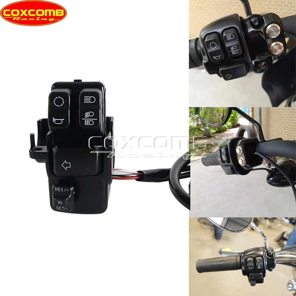 Electronic Speed Control Switch Motorcycle Handlebar Controller Button For Harley Slim FLSS Fat Boy FLSB FLSTN Street Bob