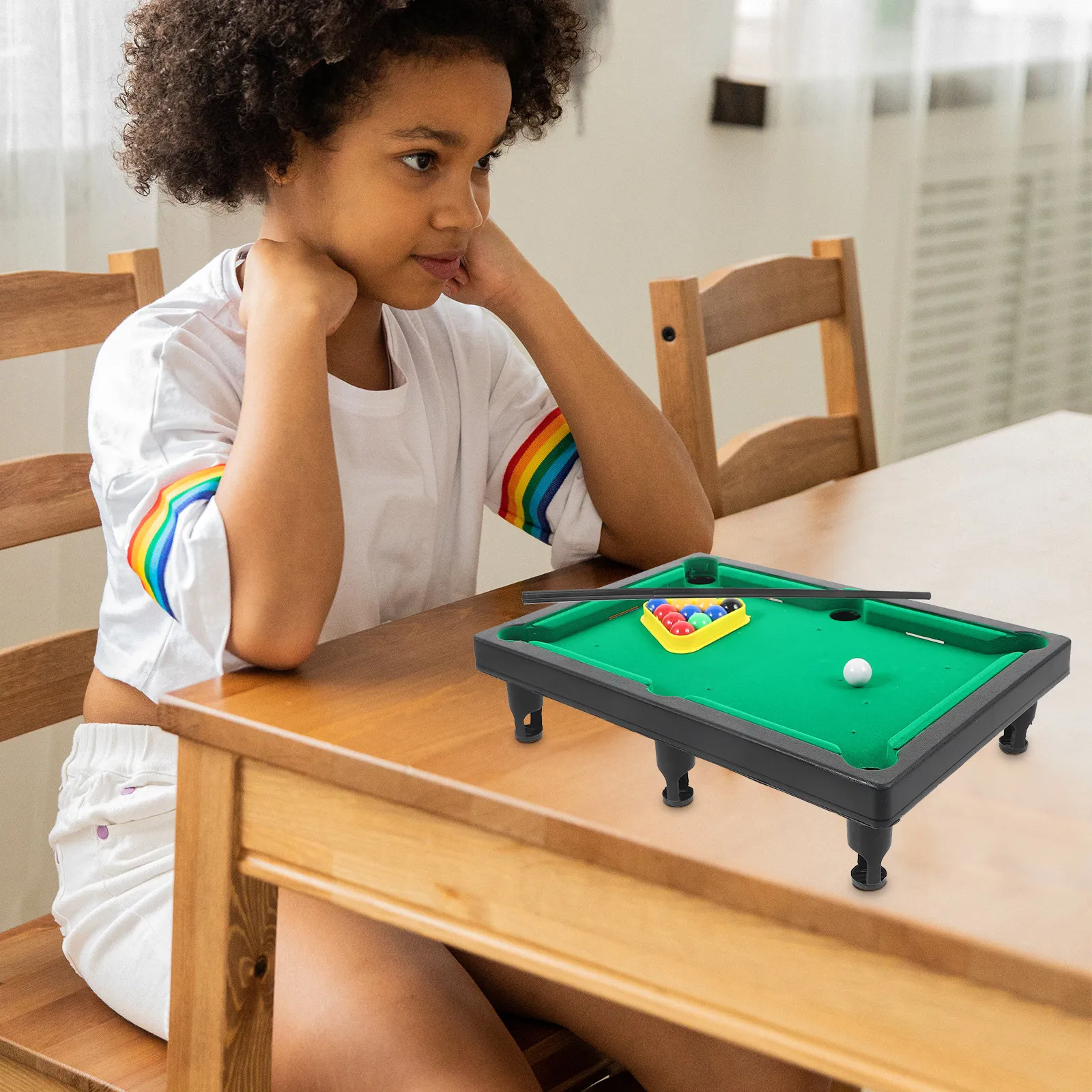 親子向けミニプールボールテーブル デスクトップゲーム ポータ - Kids Education Table のレビューと価格