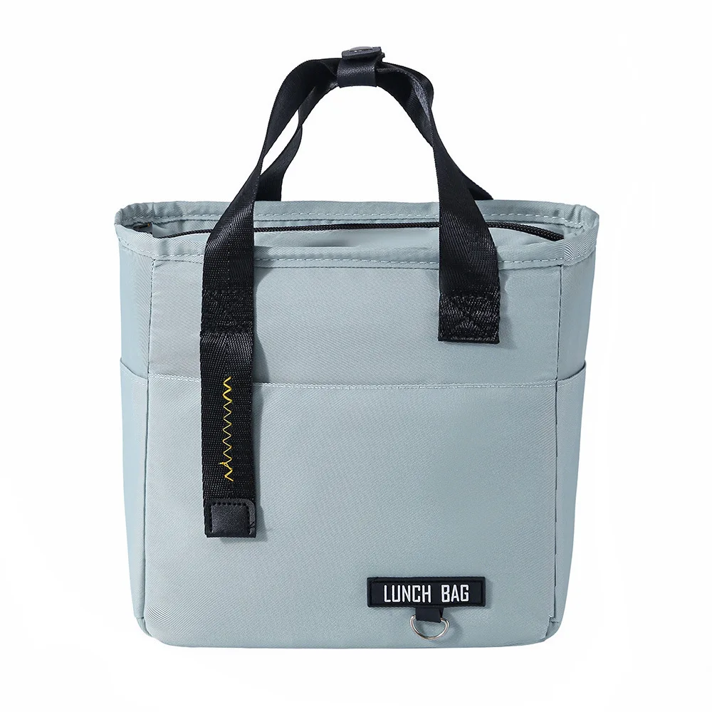 Large Oxford Fabric Insulated Bag for Office Workers Students Handheld Aluminum Foil Lunch Bag Camping Insulated Takeout Bag