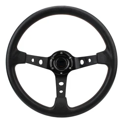 With DIY Logo Drifting Sport Steering Wheel 14 inch For Cars Racing Universal PU Car Racing Steering Wheels