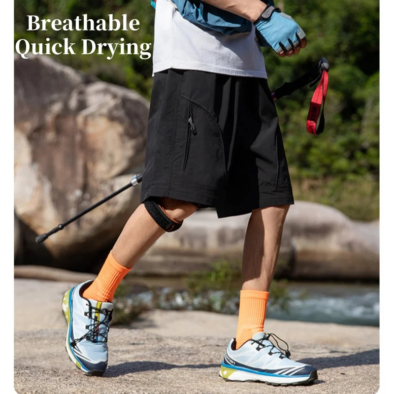 

Summer Outdoor Sports Shorts Men's Multi-Pocket Lightweight Quick Drying Self-Storing Couple's 5/10 Pants Quick Drying