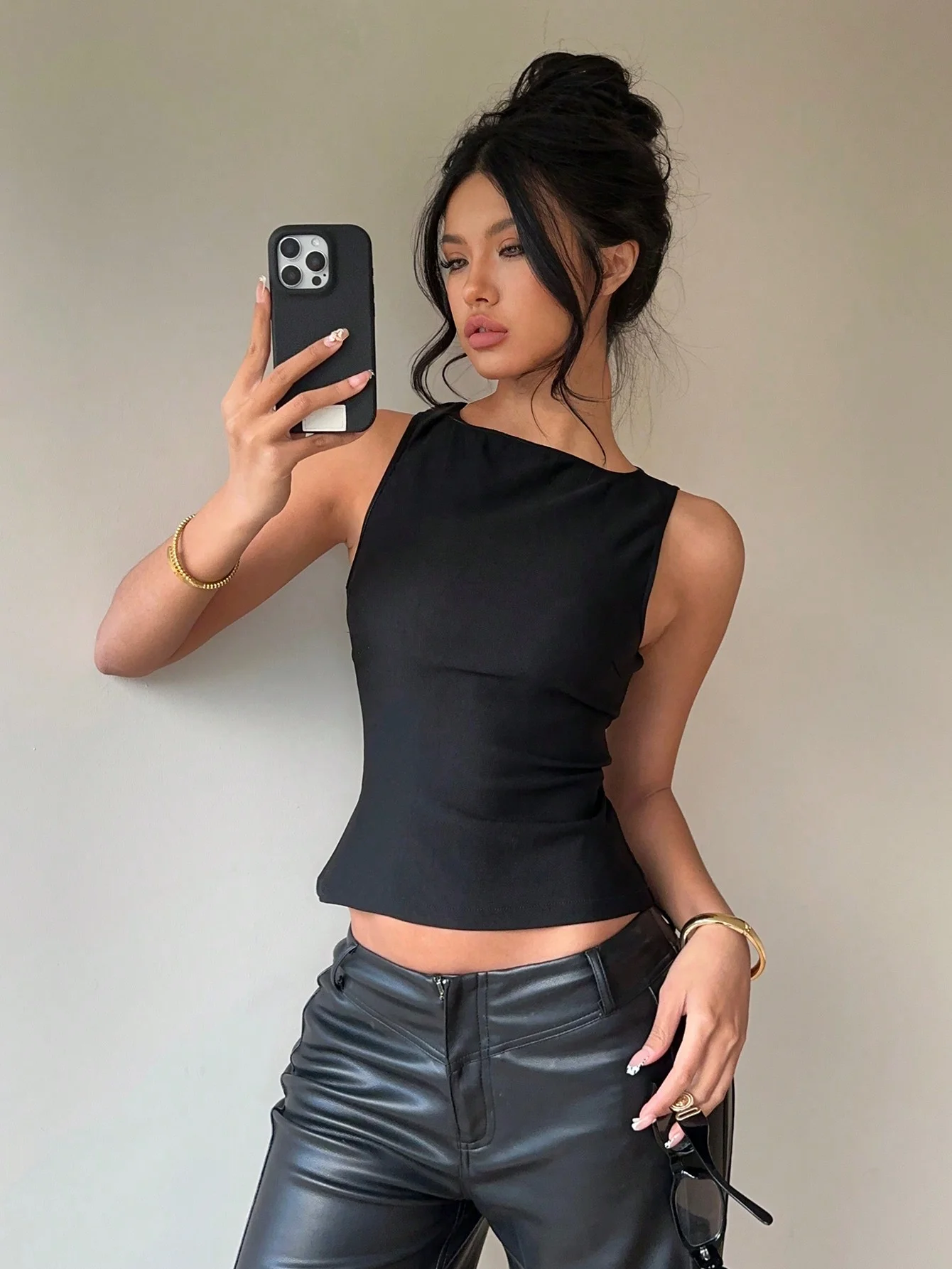 

Pop Summer New Sexy European And American Style Small Vest Elastic Sleeveless Slim Fit Top For Women