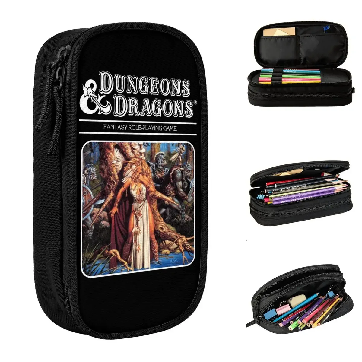 

Dungeon And Dragon Pencil Case Lovely Pen Bag Kids Big Capacity School Supplies Gifts Pencil Box