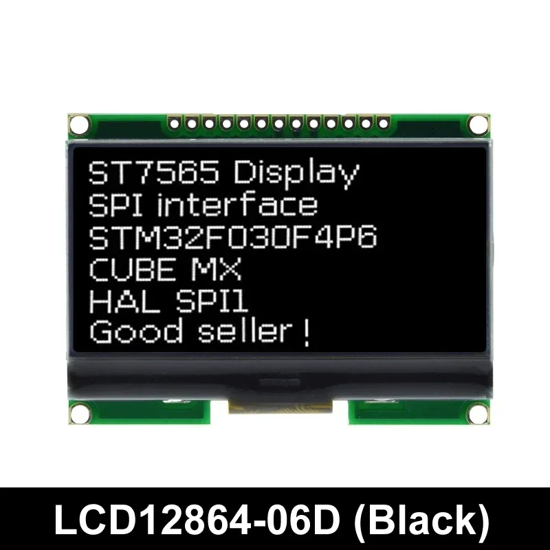 Lcd12864  12864-06D, 12864, LCD Module, COG, With Chinese Font, Dot Matrix Screen, SPI Interface