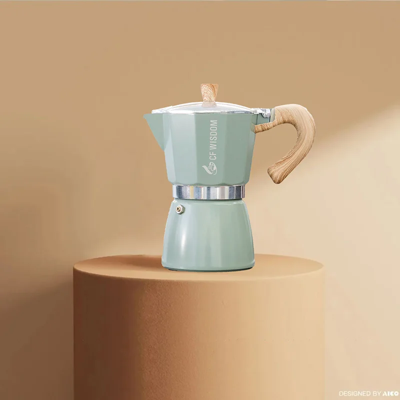 وعاء موكا من الفولاذ المقاوم للصدأ CF WISDOM BrewEdge مع قاعدة حثي ماكينة صنع قهوة اسبريسو للاستخدام في المكتب في الهواء الطلق تسخين سريع هدية يومية