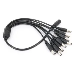 1pcs 12V DC Power Supply 1 Female to 8 Male way Splitter Plug extension Cable cord connector 5.5x2.1mm for Led strip light