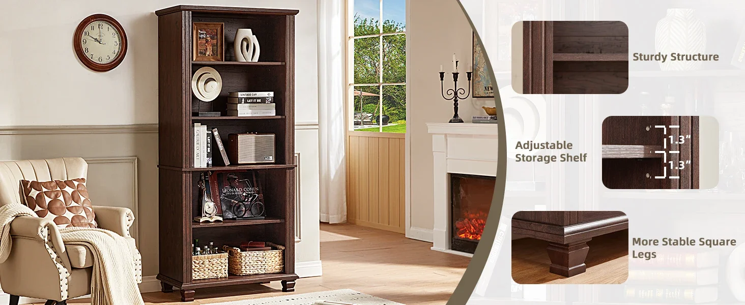 TV stand with bookshelves