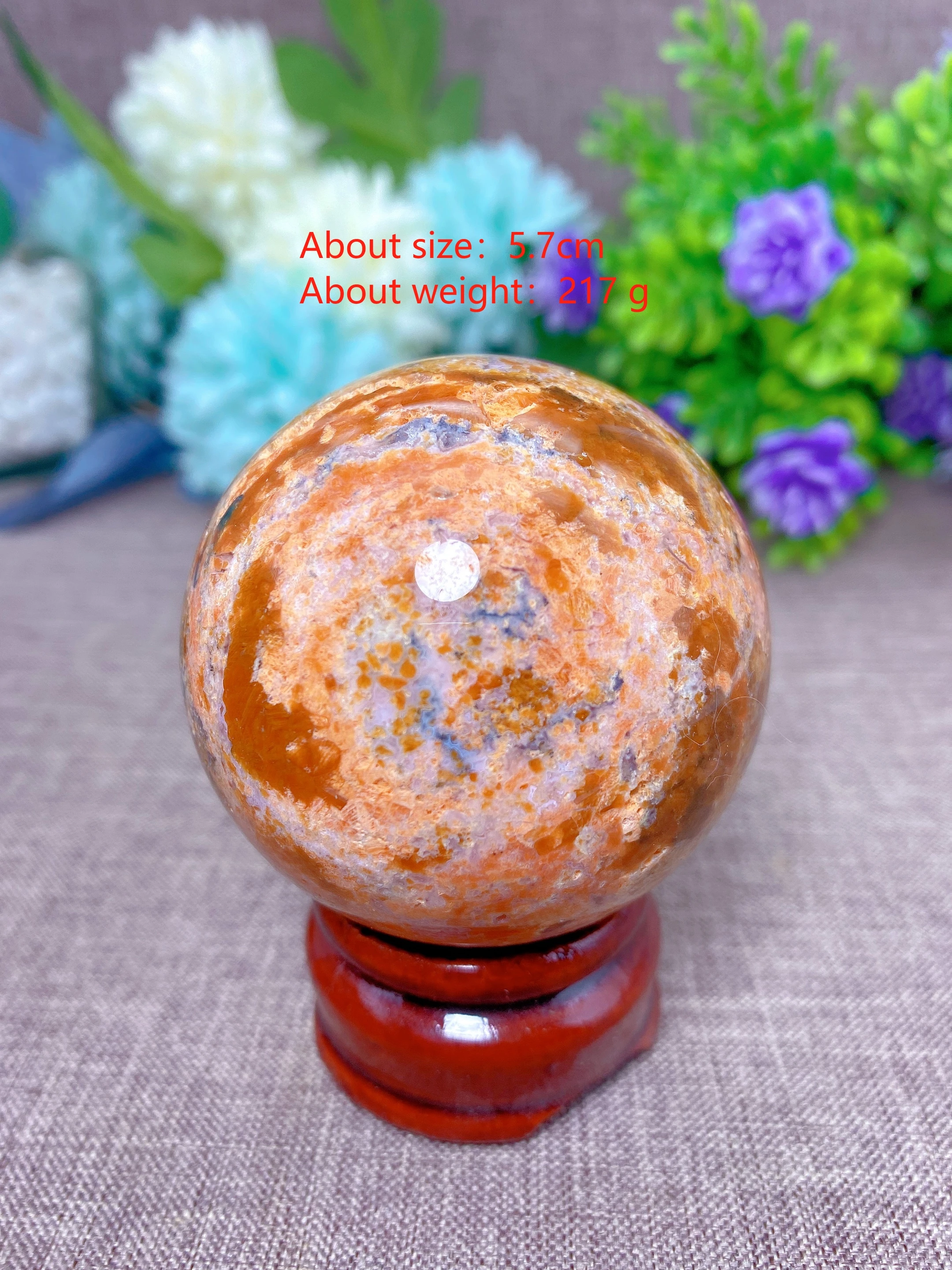 Natura Crystal Blue Apatite Gold Sun Stone Coexistenc SPhere Free Form Reiki Healing Stone Home Decoration Exquisite Gift+Stand