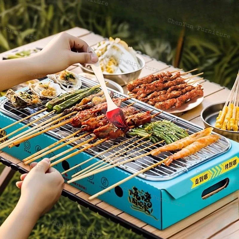 

Portable Minitype Outdoor Stove Barbecue Kebab Picnic Outdoor Stove Domestic Gridiron Tungku Luar Camp Cooking Supplies