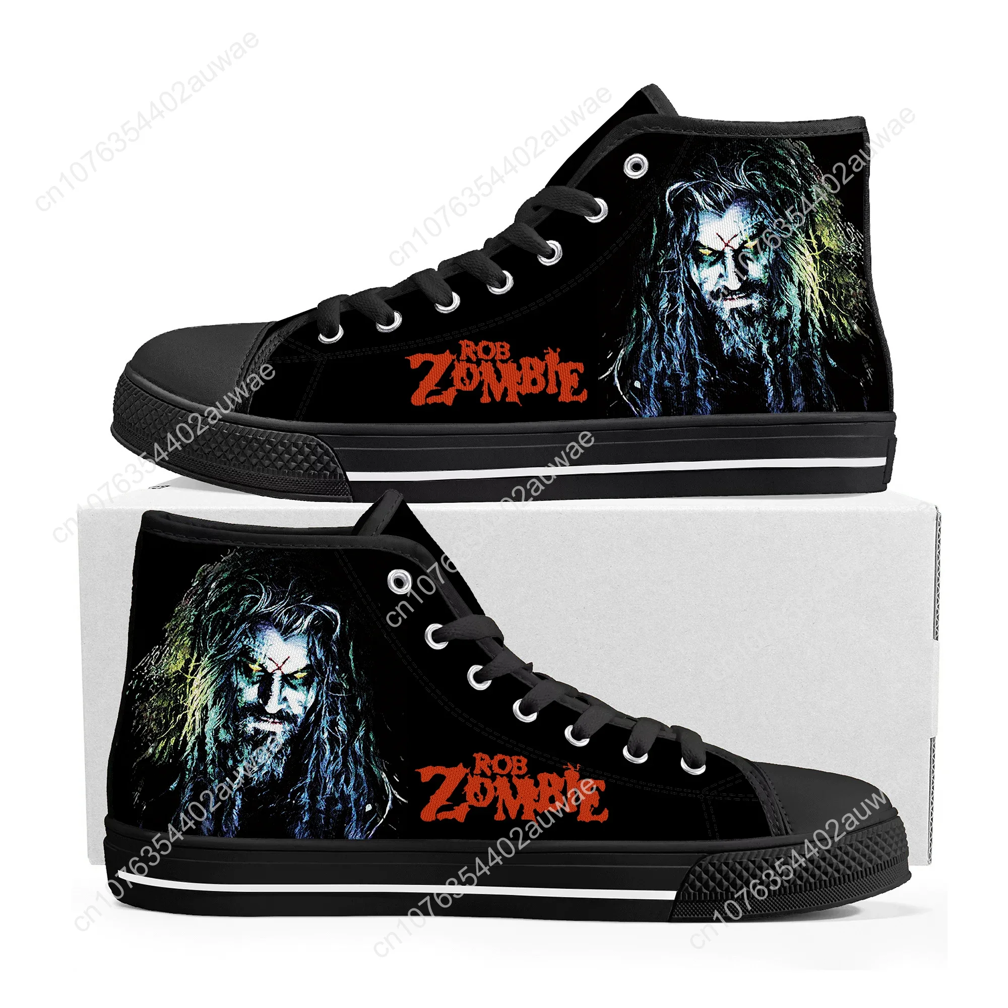 Rob Zombie Rock Sänger High Top hochwertige Turnschuhe Männer Frauen Teenager Kinder Leinwand Sneaker lässig Paar Schuhe benutzer definierte Schuh