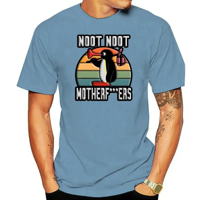 Noot Pingu Noot T Shirt Letters Loose Plus Size 5xl Designing Humor Gents Short Sleeve Spring Autumn Shirt