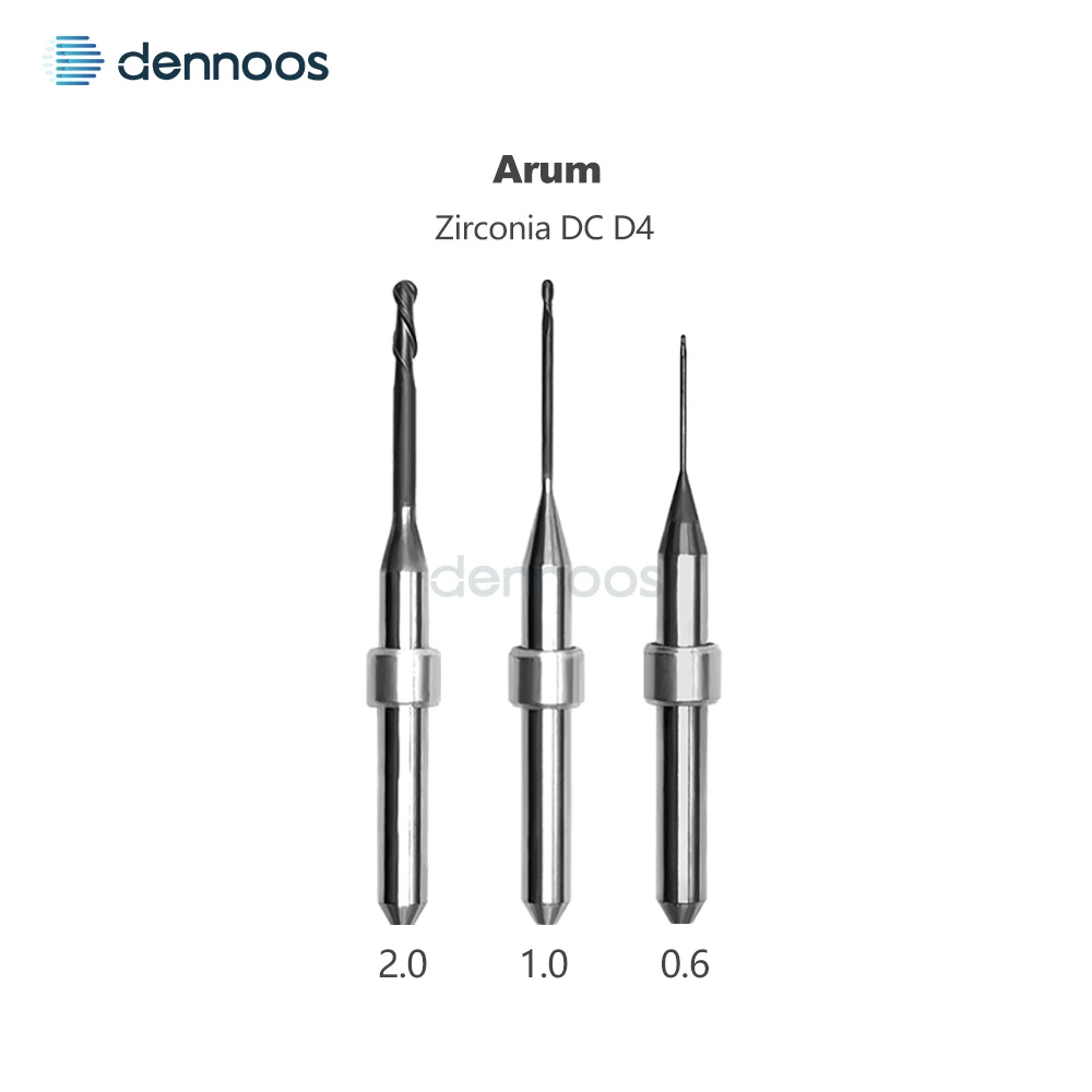 

AURM D4/D6 Milling Burs Dental Grinding Zirconia(DC)/PMMA(NC) 0.6/1.0/1.5/2.0MM Dental Grinding Tool