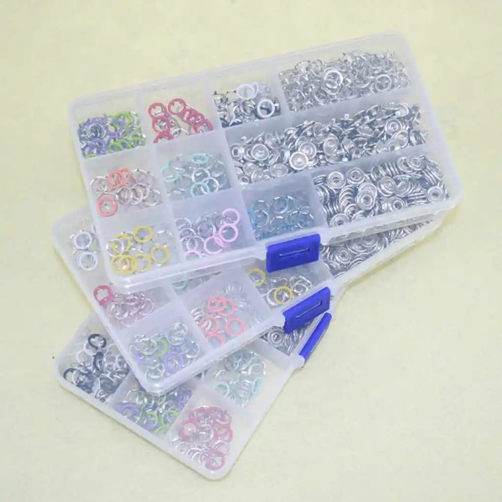 100/150/200 Sets/lot 10 Colors 9.5mm Metal Prong Snap Buttons Fasteners Press Studs Poppers Baby Romper Clothes