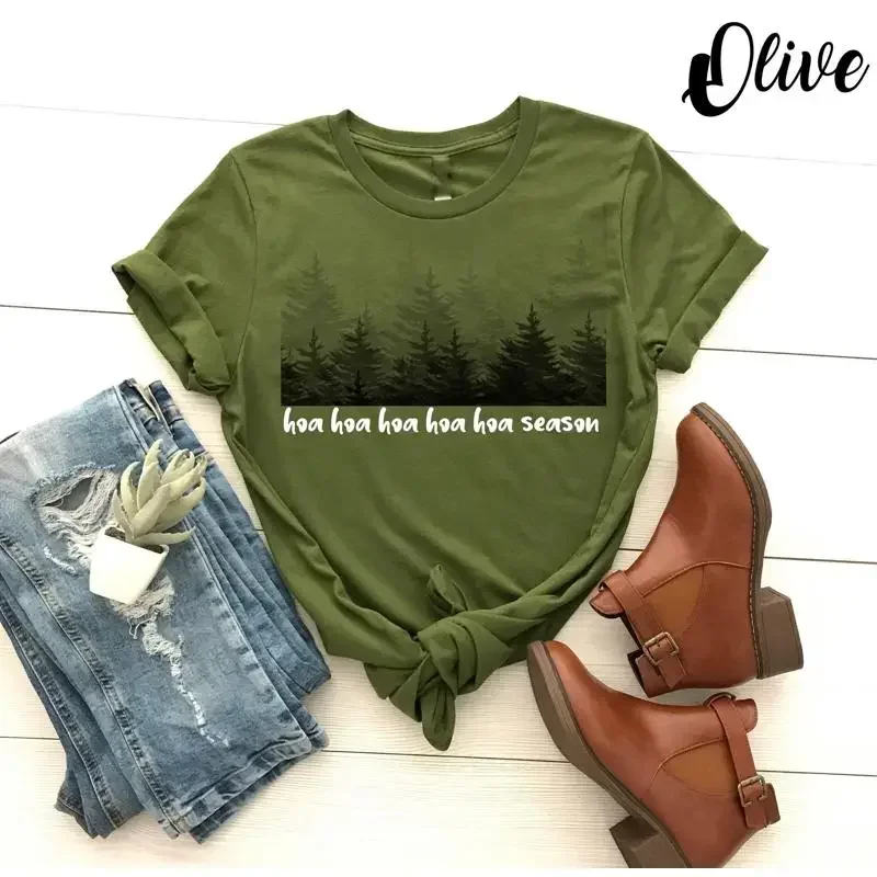Hoa Cozy Season T Shirt Lover Pine Forest Trees Tree Camping Hiking