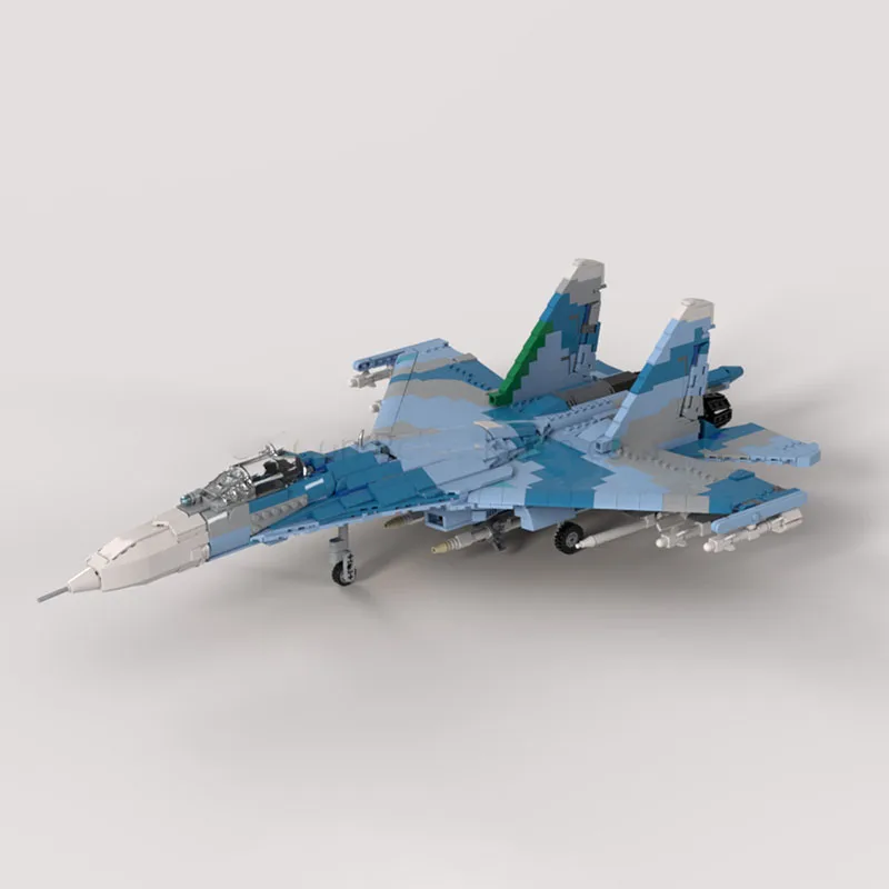 Novo produto requintado moc blocos de construção modelo militar air fighter Su-27 tecnologia modular brinquedo das crianças presente montagem diy