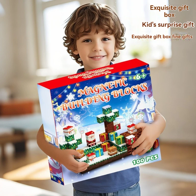 Magnetic Building Blocks Splice Scene Magnet Cube Set, DIY Model Children Stem STEM Sensory Toy Christmas Gift For Boy Girl