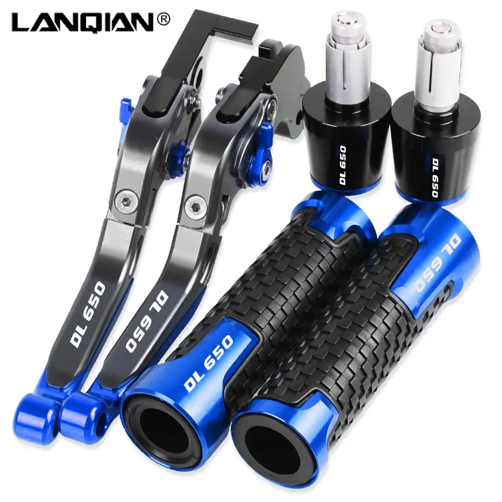 

For SUZUKI DL650 2004 2005 2006 2007 2008 2009 2010 Motorcycle Brake Clutch Levers Non-slip Handlebar Handle Hand Grips Bar Ends