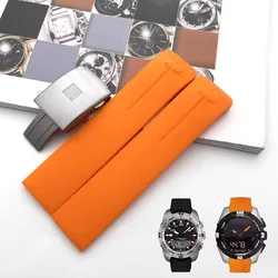 Men's Silicone strap For Tissot 1853 Tengzhi T-Touch original T013 Rubber watch band T047T081T33 Bracelet Accessories 20mm 21mm