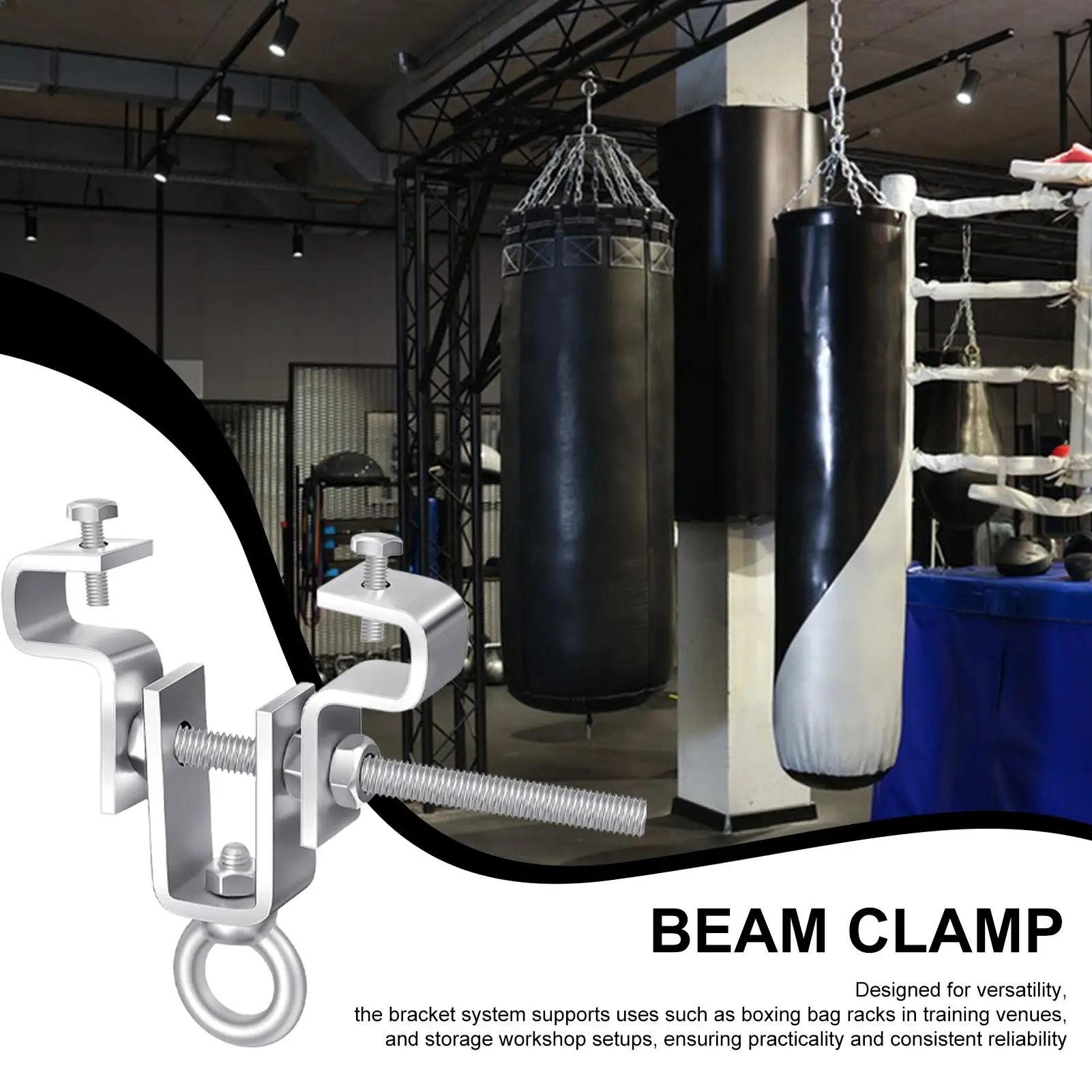 I Beam Clamp Punching Bag Hanger Steel Boxing Bag Mount For Industrial Bracket System Fighting Training Martial Arts Punching