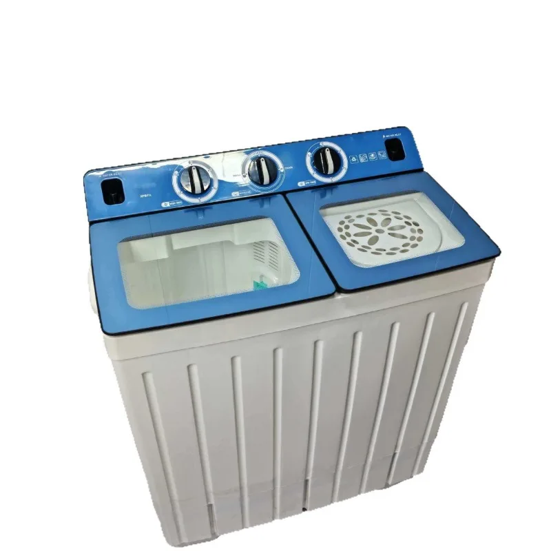 

2026 Semi-automatic washing machine - 11 kg household large-capacity double steel washing machine - double tub washing machine