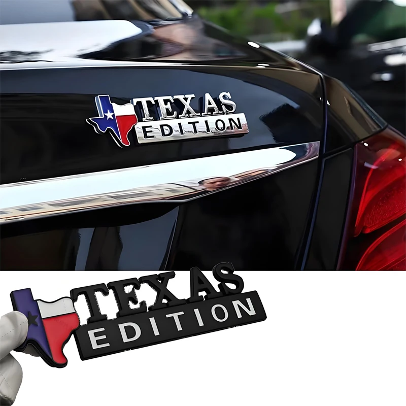 Adesivos de metal 3d, estrela solitária, edição texas, emblema, acessórios para carroceria de carro, para jeep wrangler rubicon renegado compass grand