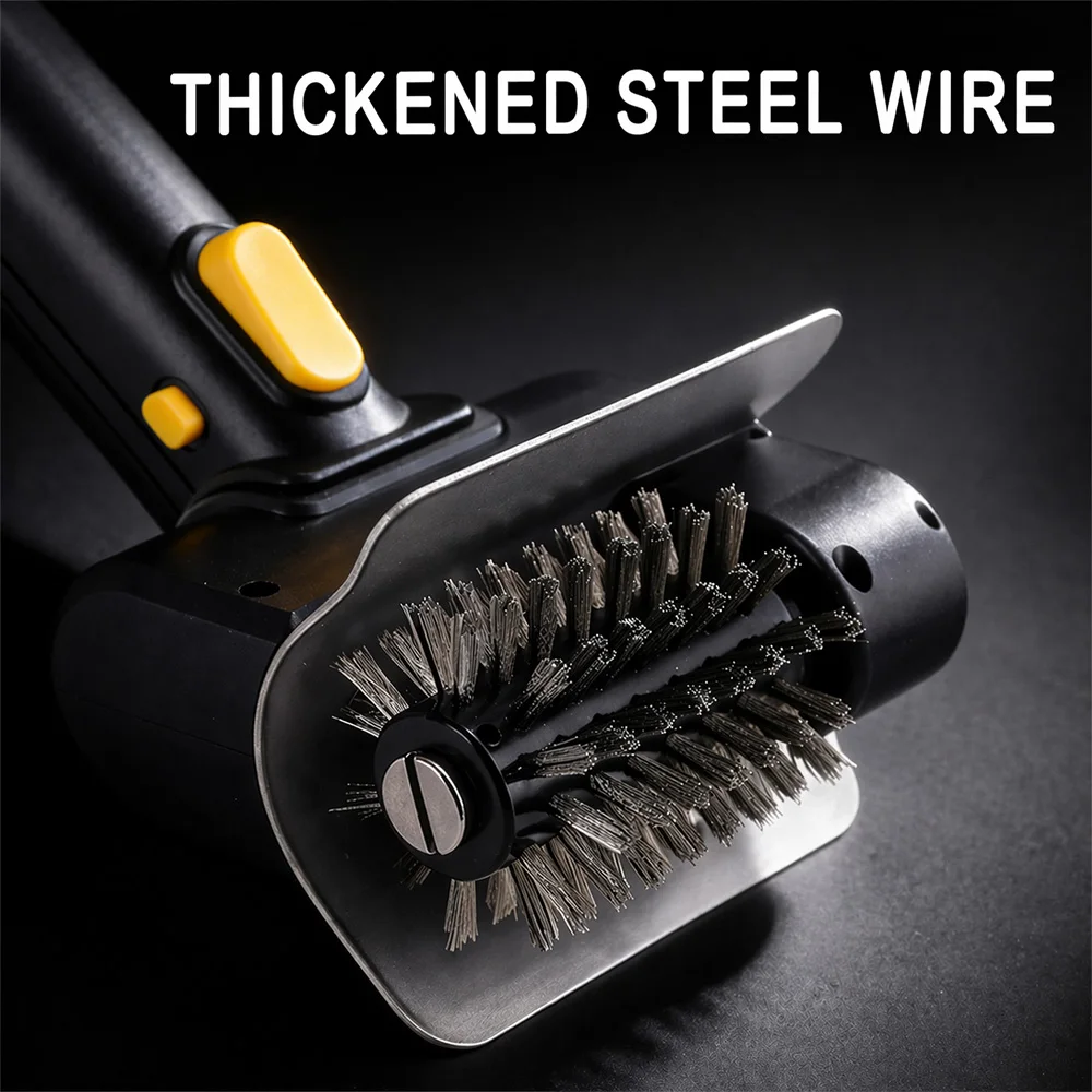 Electric Grill Brush for Outdoor, 11000RPM Cordless BBQ Grill Cleaner, 2000mAh Rechargeable Cleaning Brush