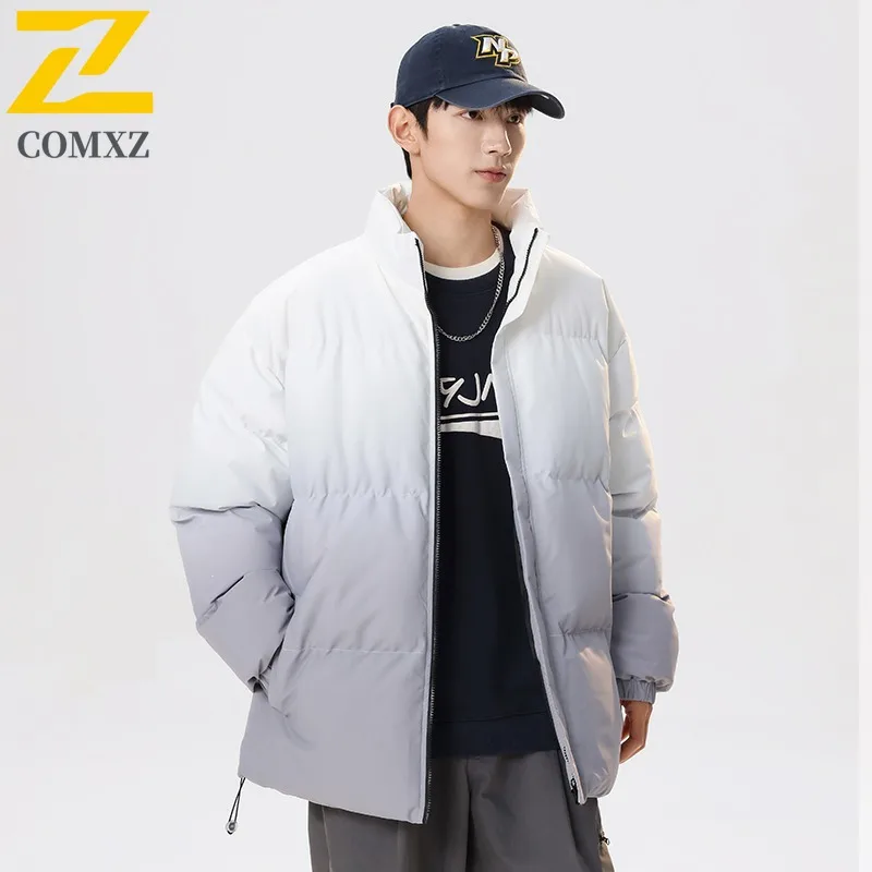 

COMXZ 2025, мужская корейская утолщенная зимняя куртка с хлопковой подкладкой, теплая тактическая водонепроницаемая ветрозащитная спортивная куртка на открытом воздухе