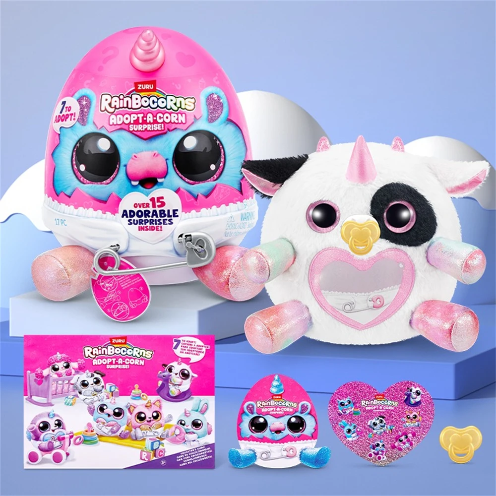 ZURU Adopt-A-Corn Surprise Dalmatian ألعاب من نسيج مخملي صندوق أعمى تحصيل لطيف دمية أرنب مفاجأة البيض للفتيات والأطفال #5