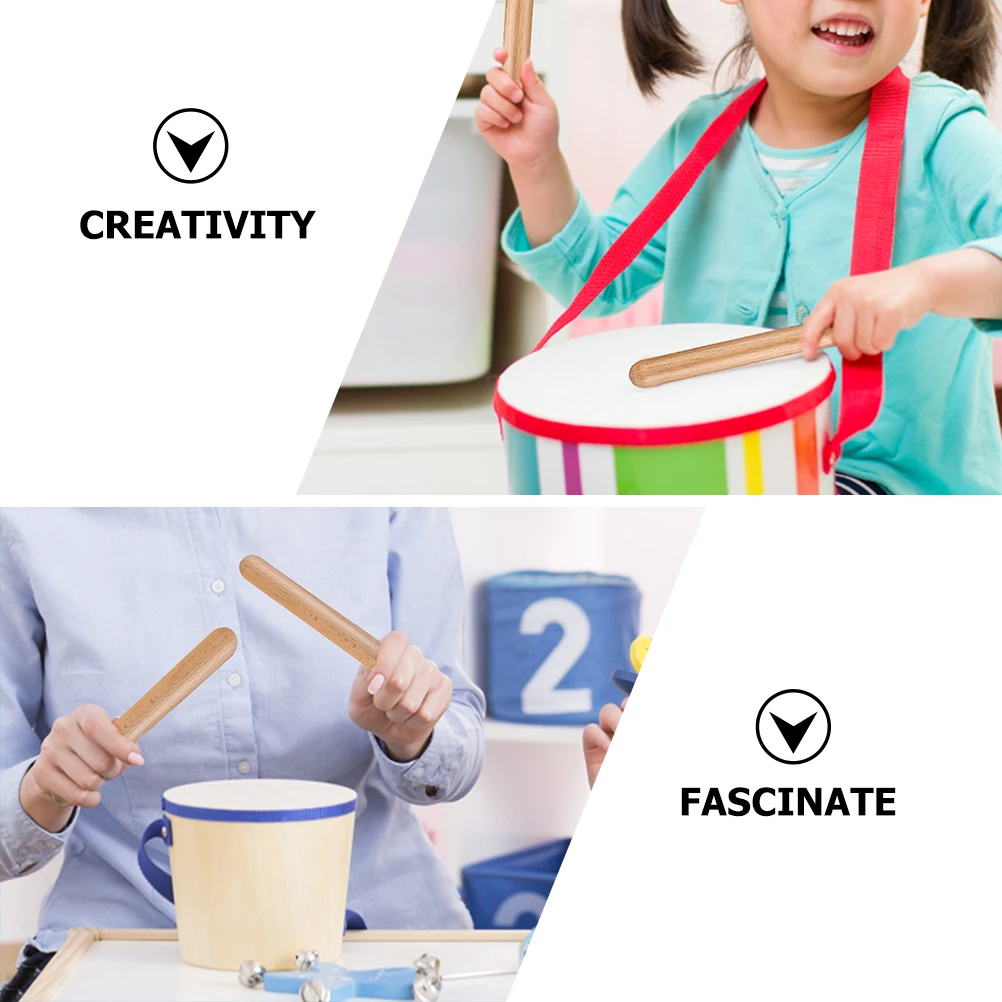 

12pcs Percussion Toys Musical Instruments Rhythm Sticks Children Educational Wooden Playthings Portable Drumsticks Kids Musical