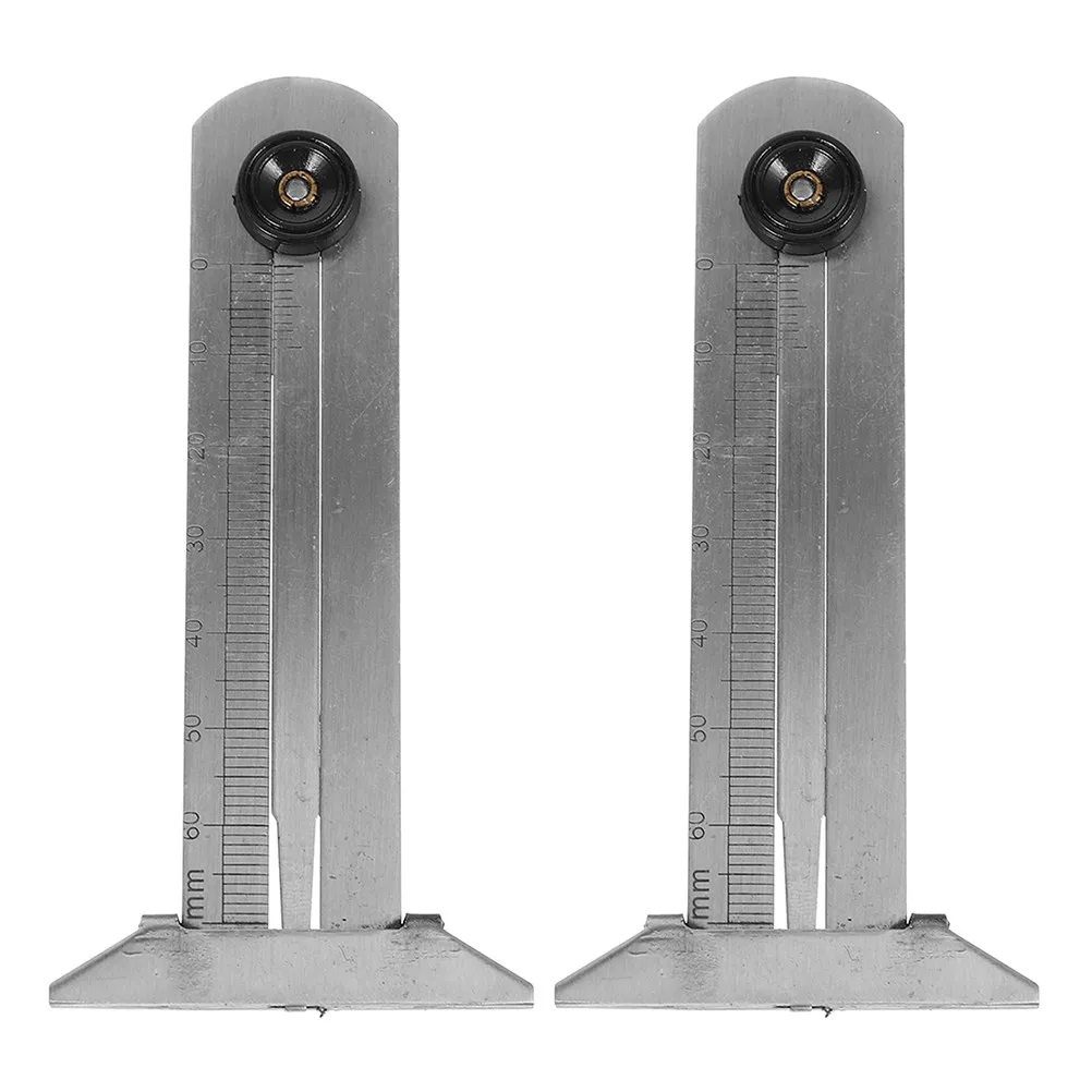 

2Pcs Tire Tread Depth Gauge 0-60Mm Iron Body Non-Slip Grip Accurate Wear Measurement for Car Truck Suv Automotive Safety Tool
