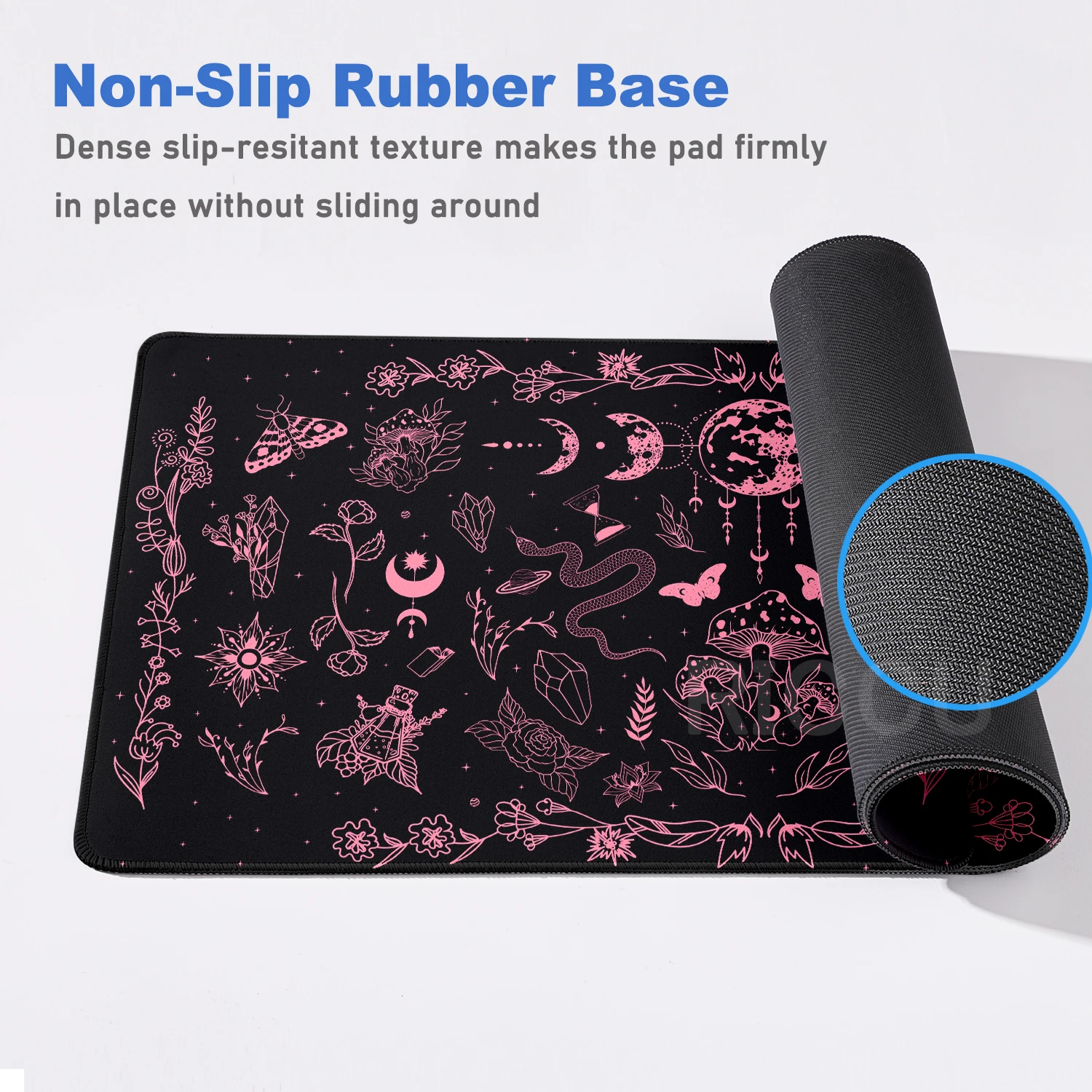 أسود التارو بطاقة مكتب حصيرة مكتب القمر ستار ماوس الوسادة الساحرة العرافة Deskmat الفطر Tablemat الجمالية كبيرة الألعاب ماوس الوسادة #5