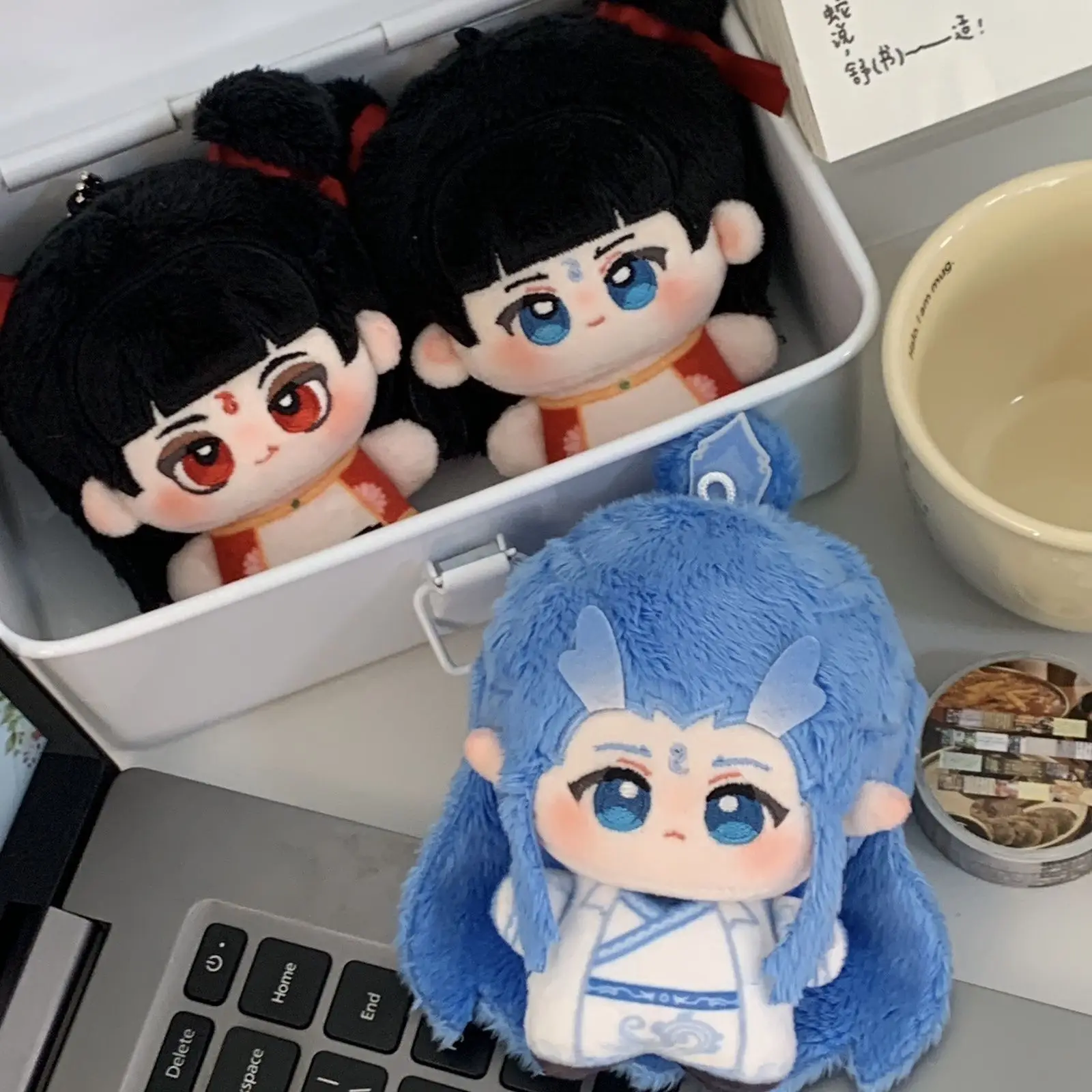 10 سنتيمتر Nezha Ao Bing أفخم دمية Nezha2 لينة محشوة ألعاب من نسيج مخملي أنيمي القطن الشكل بلوشي تحصيل هدية للبنين بنات عيد ميلاد