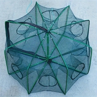 1pc Foldable Hexagon Fishing Trap Net With 6 Holes For Minnow, Crab, Crawdad, Shrimp, Fishing Accessories ﻿