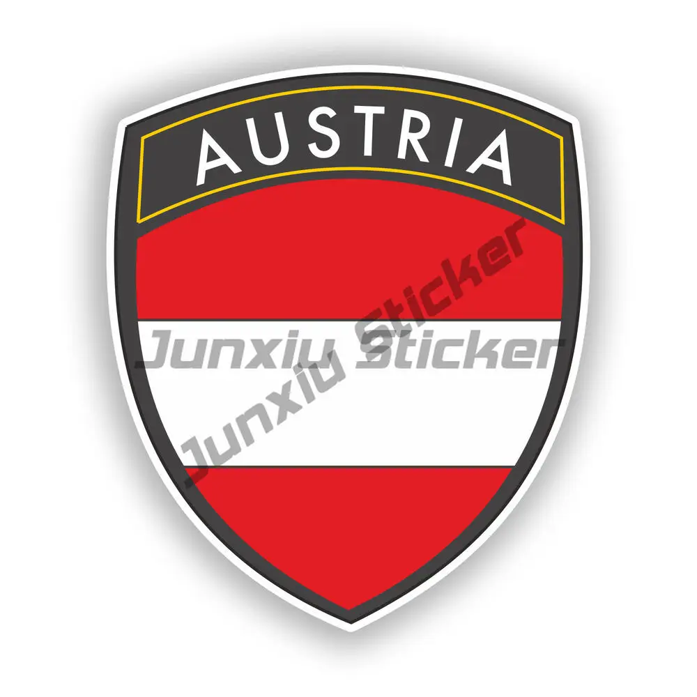 

Austrian Flag Design Vinyl Stickers Travel Luggage Car SUV Laptop Fridge Guitar Motorcycle Helmet