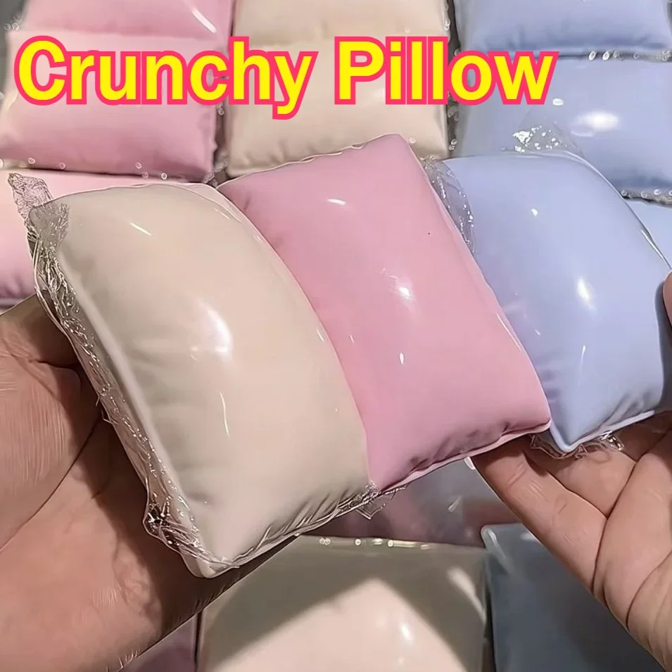 Pillow Squishy Stress Ball Fidget Toy Crunchy Squeeze Toy Round Blocks Filled ASMR Anti Stress Release Hand Relax Gift Toy