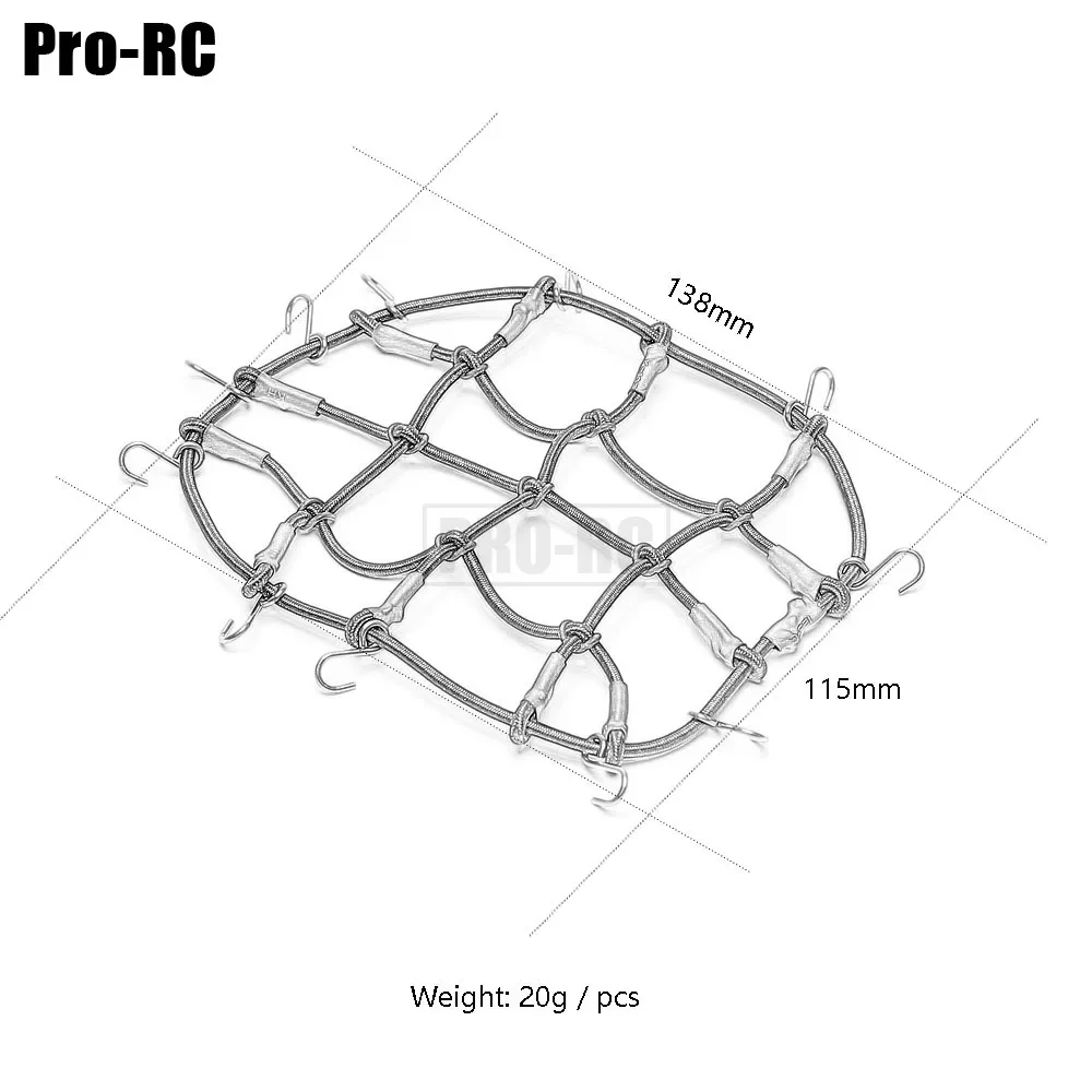1Pcs 138*115mm Elastic Luggage Net Black for RC Rock Crawler Car 1/10 AXIAL SCX10 MN99S D90 Accessories